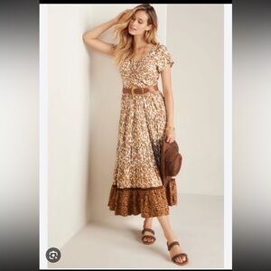 EUC Soft surroundings Kara Leopard print dress